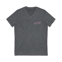 Load image into Gallery viewer, Love All Pink Jersey Short Sleeve V-Neck Tee