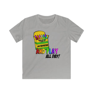 Stay Home And Play - Clothes For A Cause-Kids Softstyle Tee