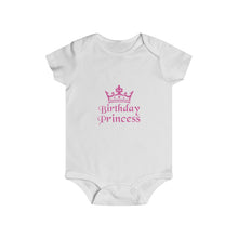 Load image into Gallery viewer, Birthday Princess Infant Rip Snap Tee
