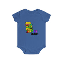 Load image into Gallery viewer, Stay Home And Play- Clothes For A Cause- Infant Rip Snap Tee
