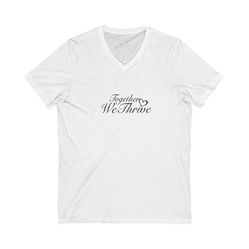 Together We Thrive Jersey Short Sleeve V-Neck Tee