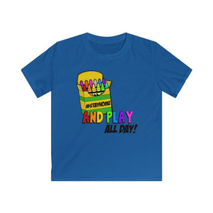 Stay Home And Play - Clothes For A Cause-Kids Softstyle Tee