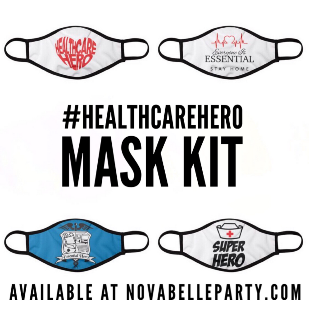 #HealthcareHero Face Mask Four Pack-Reusable and Washable- Products For A Cause