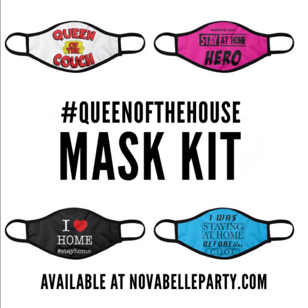 #Queenofthehouse Face Mask Four Pack-Reusable and Washable- Products For A Cause